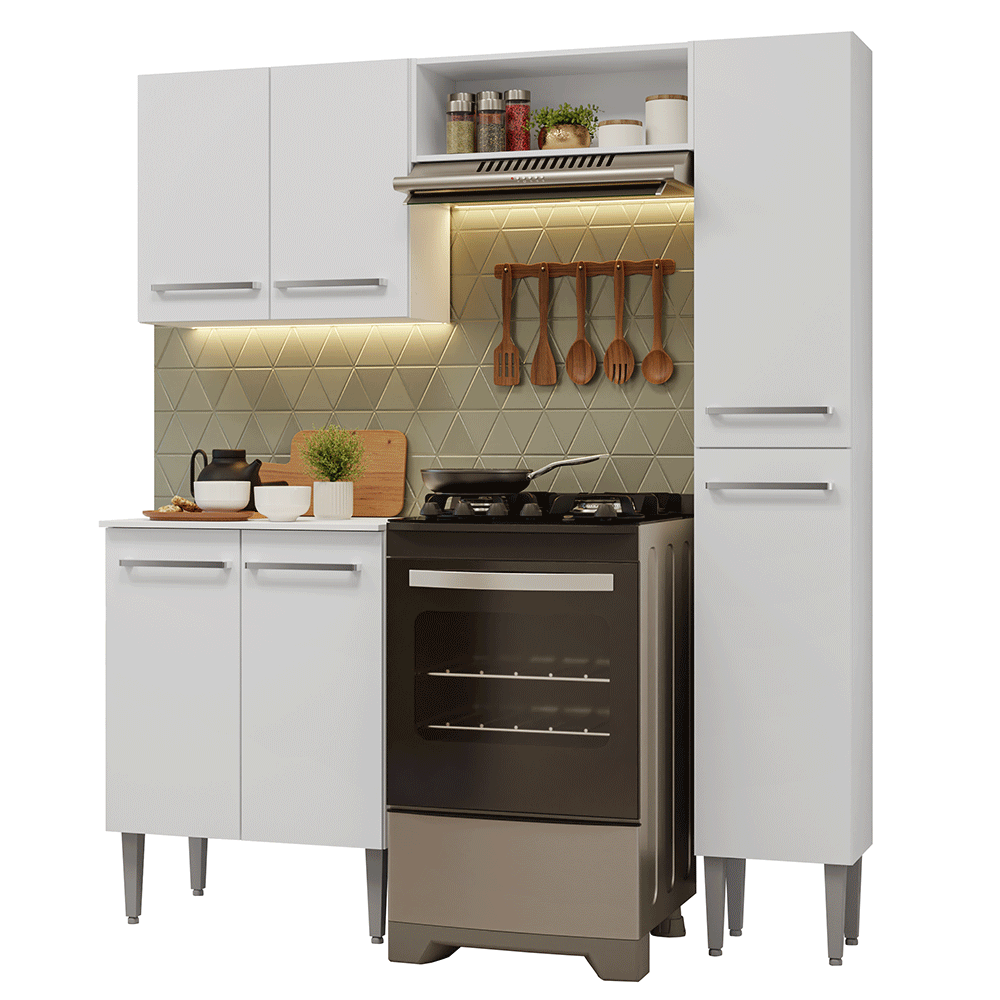 Cocina Compacta 156 cm Emilly Blanco 02