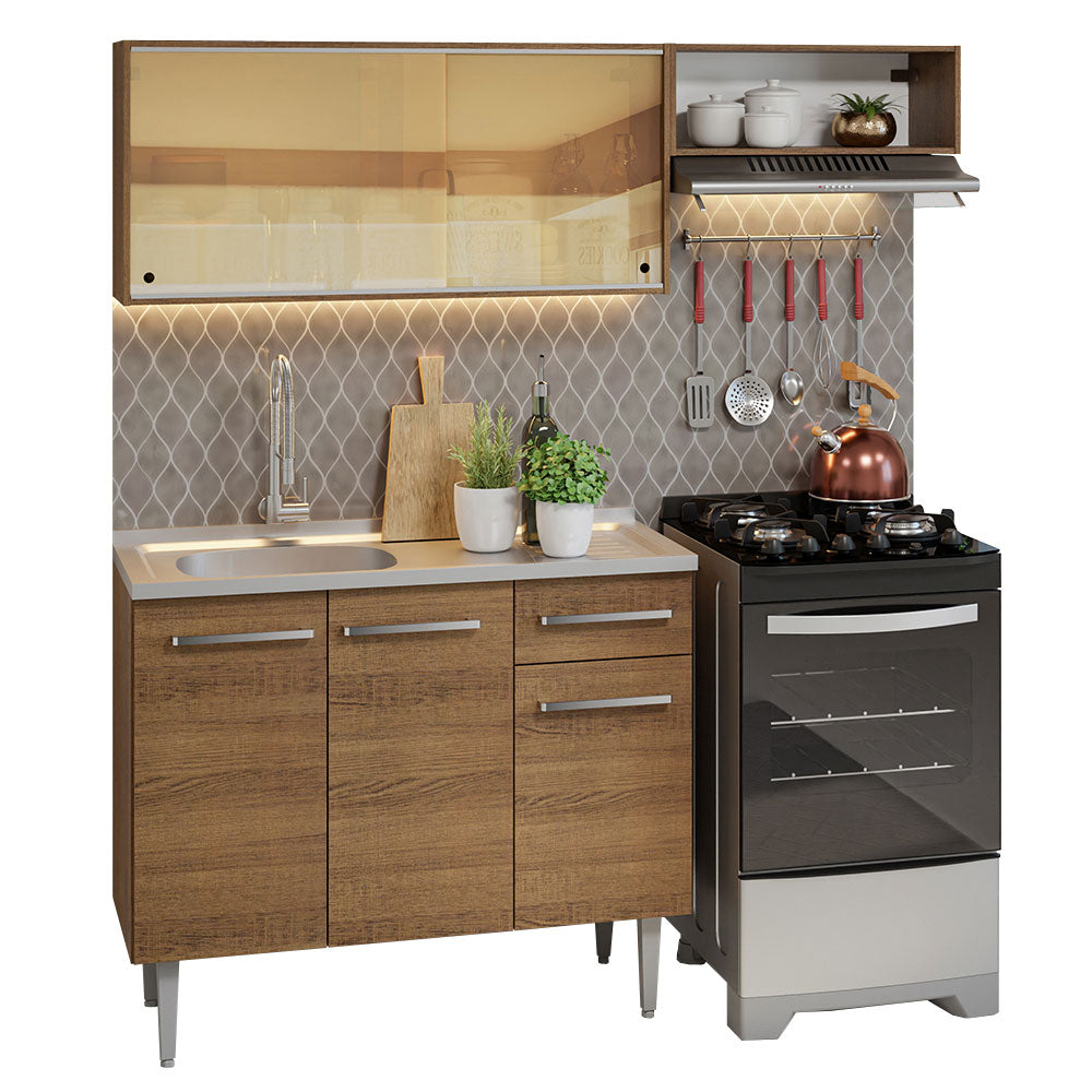 Combo de Cocina Madesa Emilly Con Bacha de acero inoxidable M 6