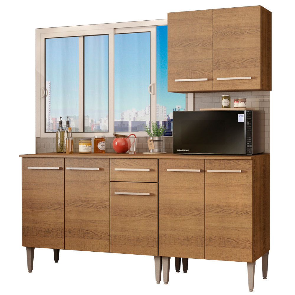 Combo de Cocina 169cm Emilly Free Madesa 01 - Marrón