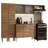 Combo completo de Cocina 229cm Marrón Emilly Madesa 08