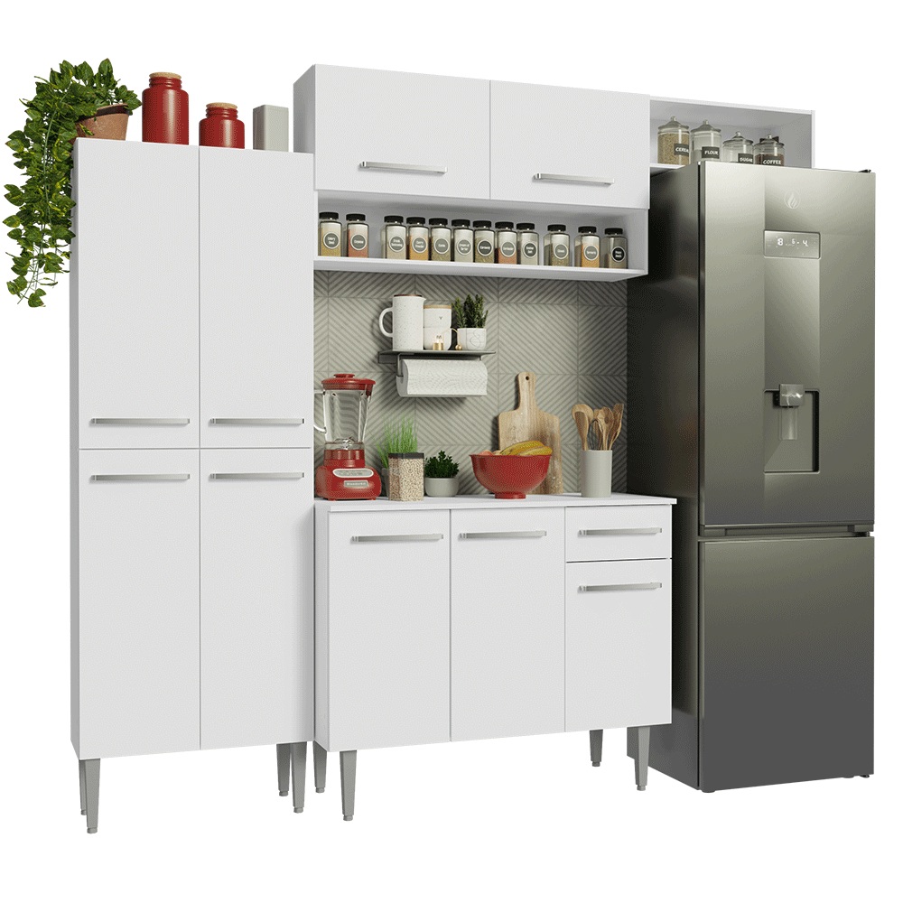 Combo completo de Cocina 229cm Blanco Emilly 18