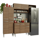 Combo completo de Cocina 229cm Marrón Emilly 18