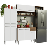 Combo completo de Cocina 229cm Marrón/Blanco Emilly 18