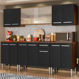 Combo completo de Cocina 233cm Marrón/Negro Emilly Wind Madesa 02
