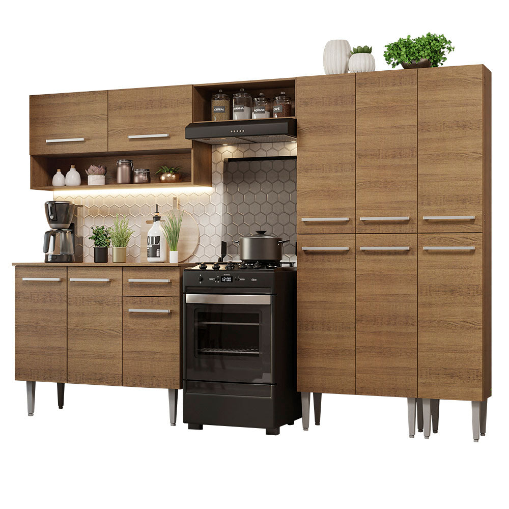 Combo completo de Cocina 261cm Marrón Emilly 02