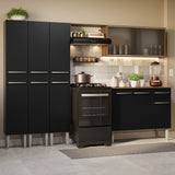 Combo completo de Cocina 261cm Marrón/Negro Emilly Madesa 03