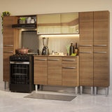 Combo completo de Cocina 261cm Emilly Madesa 07 - Marrón