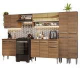 Combo completo de Cocina 293cm Marrón Emilly Madesa 03