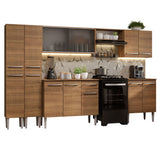 Combo completo de Cocina 293cm Marrón Emilly Madesa 04