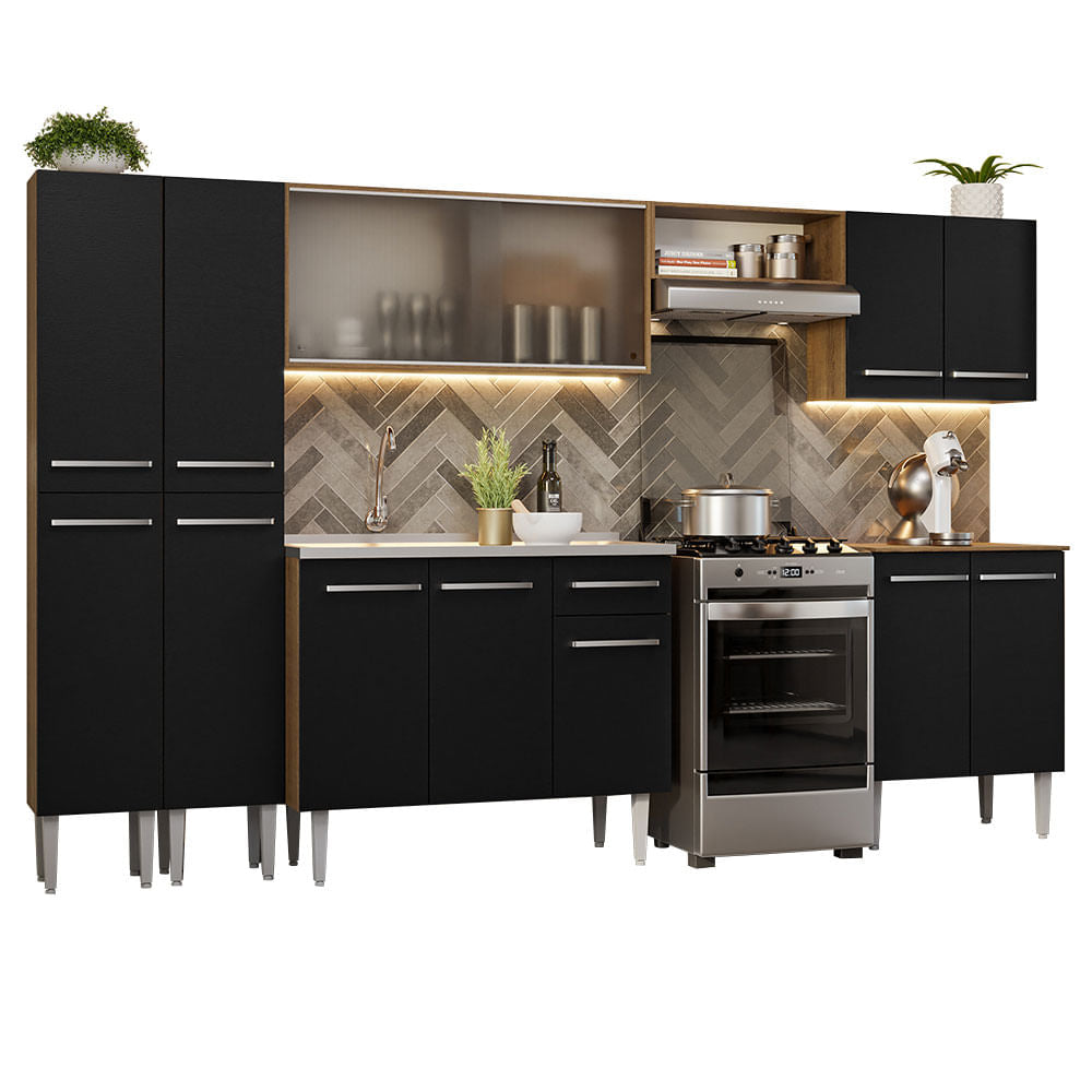 Combo completo de Cocina 293cm Con Bacha Emilly Madesa 06