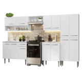 Combo completo de Cocina 293cm Blanco Emilly Madesa 09