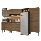 Cocina Compacta 293 cm Emilly Marrón 011