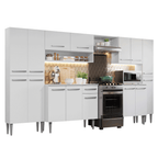 Combo completo de Cocina 325 cm 15 Puertas 1 Cajón Blanco Emilly Madesa