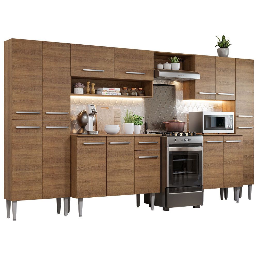 Combo completo de Cocina 325cm Emilly Joy Madesa - Marrón