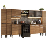 Combo completo de Cocina 325cm Marrón Emilly Madesa 03