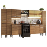 Combo completo de Cocina 325cm Marrón Emilly Madesa 04