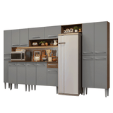 Cocina Compacta 325 cm Emilly Marrón/Gris 07