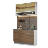 Combo de Cocina Madesa Glamy Sin Mesón De Acero 120 Cm