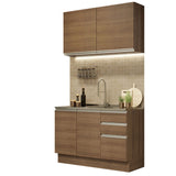Combo de Cocina 120cm Marrón Glamy Madesa 03