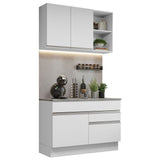 Combo de Cocina 120cm Glamy Madesa 08 Blanco