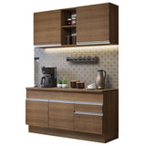 Combo de Cocina 150cm Glamy Madesa 01 Marrón