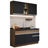 Combo de Cocina 150cm Madesa Glamy Marrón/Negro 02