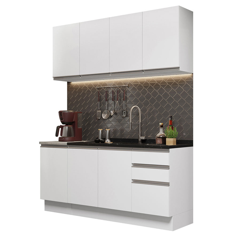 Combo de Cocina Madesa Glamy Sin Mesón De Acero 160 Cm