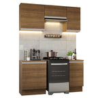 Cocina Compacta 160 cm 5 Puertas Marrón Glamy Madesa