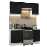 Combo de Cocina 160cm Madesa Glamy Blanco/Negro 07
