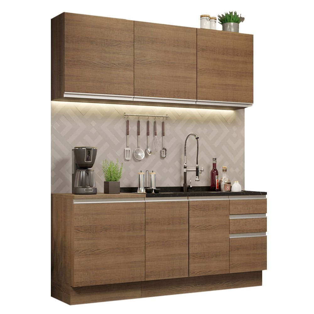 Combo de Cocina 180cm Marrón Glamy Madesa 05