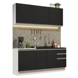 Combo de Cocina 180cm Madesa Glamy Blanco/Negro 05
