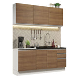 Combo de Cocina Madesa Glamy Sin Mesón De Acero 180 Cm