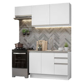 Combo completo de Cocina 180cm Blanco Glamy 09