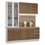 Combo de Cocina con Cristalero 190 cm Madesa Glamy BM 05
