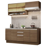 Combo de Cocina 200cm Marrón Glamy Madesa 03
