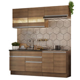 Combo de Cocina 200cm Marrón Glamy Madesa 07