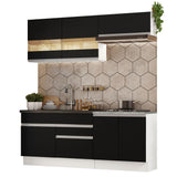 Combo de Cocina Madesa Glamy 200cm Blanco/Negro 07