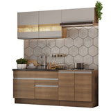 Combo de Cocina Madesa Glamy 200cm Marrón/Crema 07