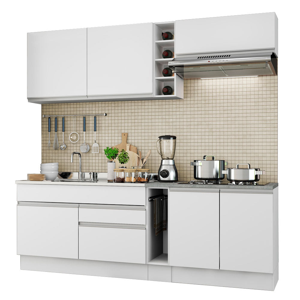 Combo completo de Cocina Modular Madesa Parma 220cm BB 03