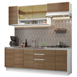 Combo completo de Cocina Madesa Glamy Sin Mesón De Acero 240 Cm