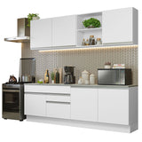 Combo completo de Cocina 240cm Glamy Madesa 06 - Blanco