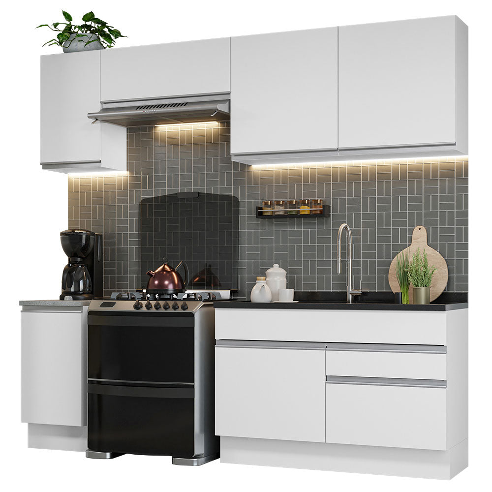 Combo completo de Cocina 240cm Blanco Glamy 07