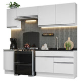 Combo completo de Cocina 240cm Blanco Glamy 07