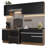 Combo completo de Cocina Madesa Glamy 240cm Marrón/Negro 07