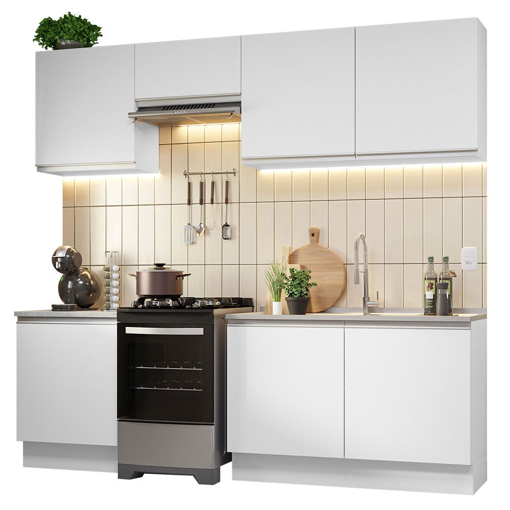Combo completo de Cocina 240 cm Blanco Glamy Madesa 09