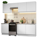 Combo completo de Cocina 240 cm Blanco Glamy Madesa 09