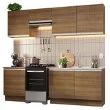 Combo completo de Cocina 240cm Marrón Glamy Madesa 09