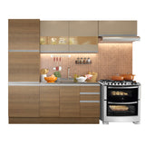 Combo completo de Cocina Madesa Glamy 260cm Marrón/Crema 02