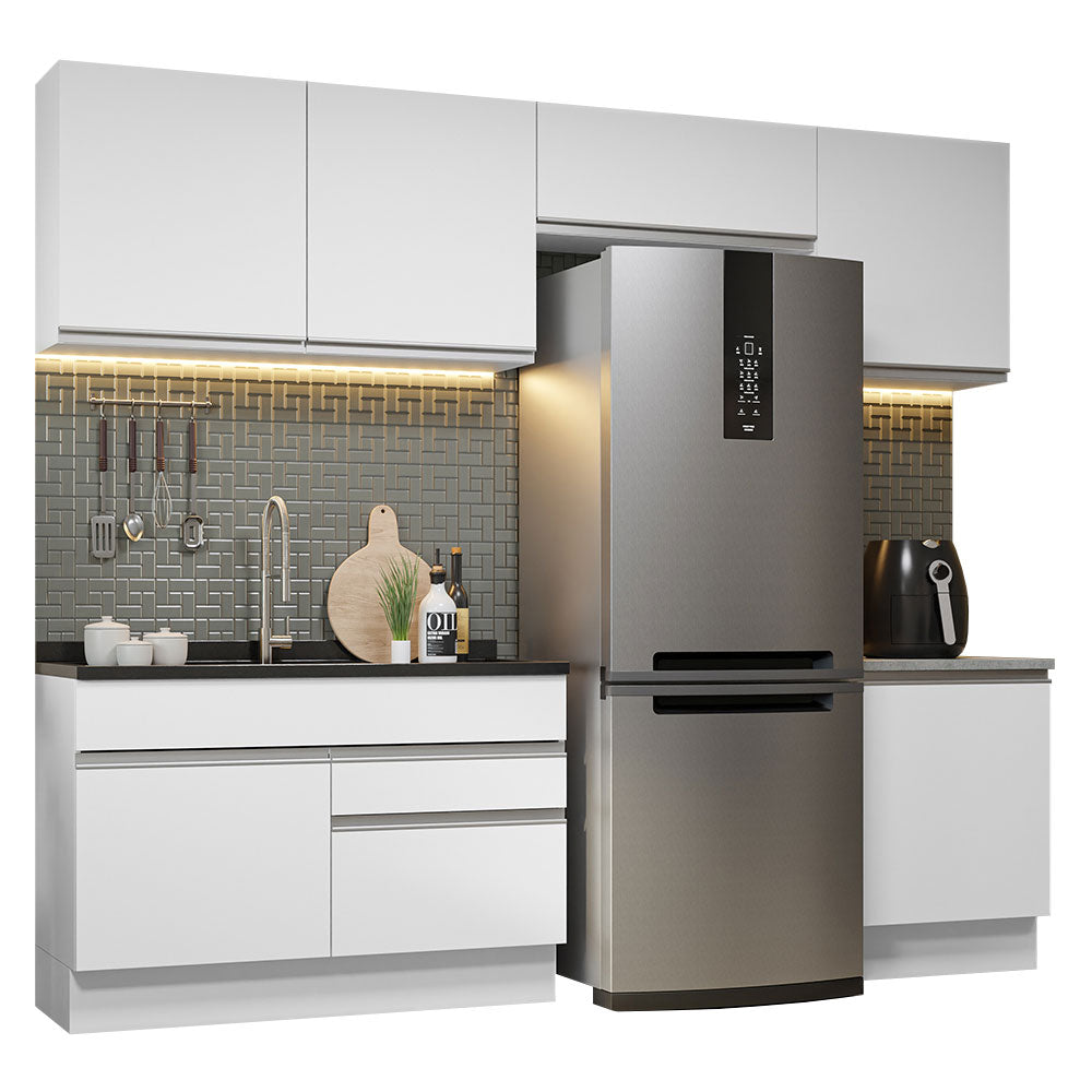 Combo completo de Cocina Glamy Madesa 260cm - Blanco