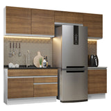 Combo completo de Cocina Glamy Madesa Blanco/Marrón 260cm